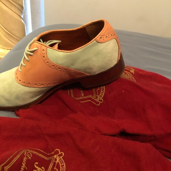 Florsheim by Duckie Brown Saddle Shoes 9.5 US Mint Suede Patent, Rarest(2 known) - Picture 3 of 4